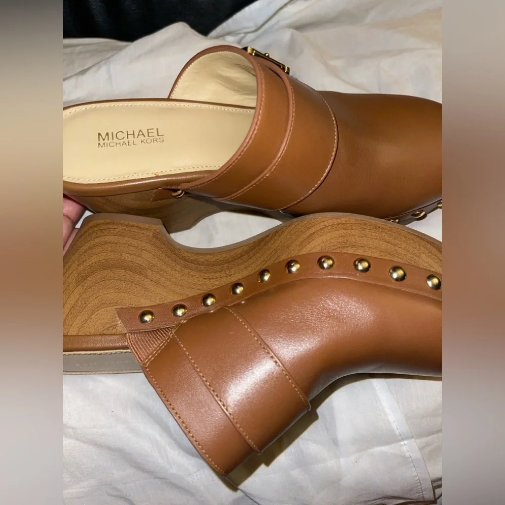 Michael Kors Michael Kors Rye Clog Luggage Women’s Size 6.5 NWOB